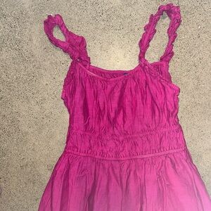 Old Navy Fuchsia Dress with Ruffle Details